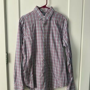 Men's Red and Blue Checkered Shirt